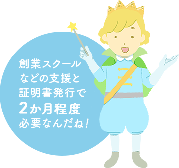 支援と証明書発行で2か月程度は必要なんだね!